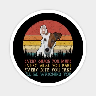 Retro Fox Terriers Smooth Every Snack You Make Every Meal You Bake Magnet